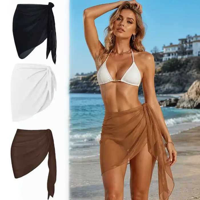 Jupe de plage en mousseline légère pour femme