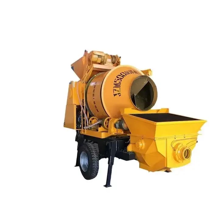 Pompe à béton mobile intégrée diesel avec moteur et composants essentiels, prix compétitif, personnalisable, à vendre