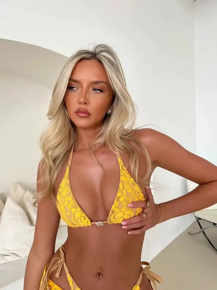 Sexy dentelle 3 pièces Bikini avec jupe licou femmes dentelle soutien-gorge maillot de bain maillot de bain maillots de bain vacances décontracté femme