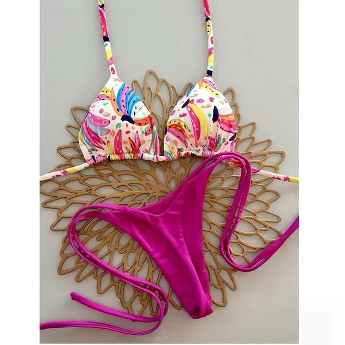 Ensemble Bikini imprimé maillot de bain plage Sexy maillots