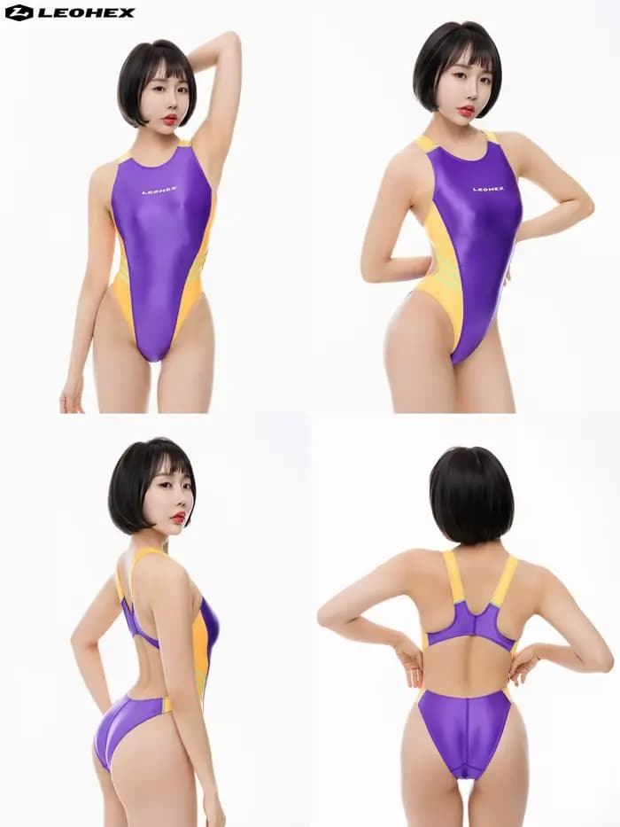 Maillot de bain une pièce brillant et sexy LEOHEX pour femme