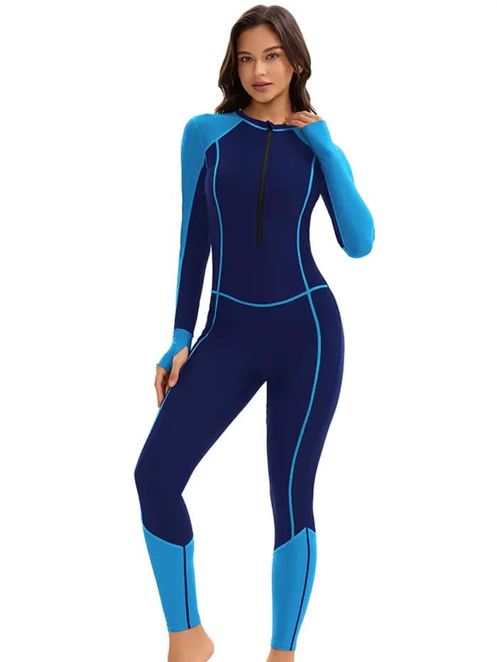 Maillot de bain une pièce avec fermeture éclair