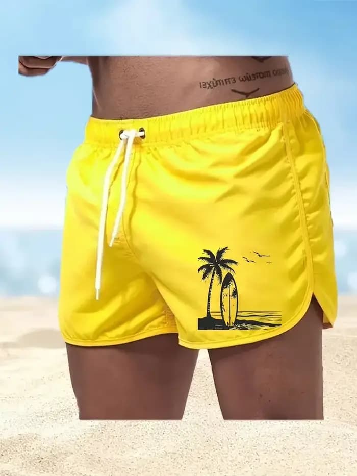 Shorts de plage et de surf décontractés imprimés pour l'été, avec taille élastique, élégants pour les vacances