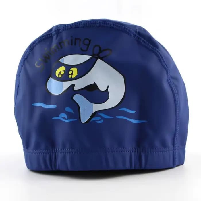 Bonnet de bain imperméable en tissu PU pour enfants