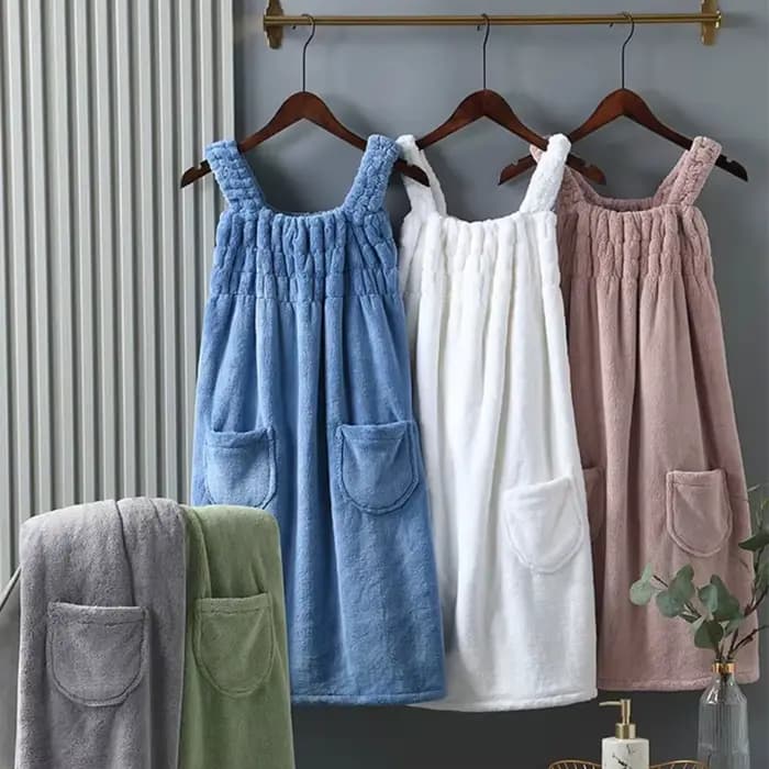 Robe serviette de bain portable pour femme