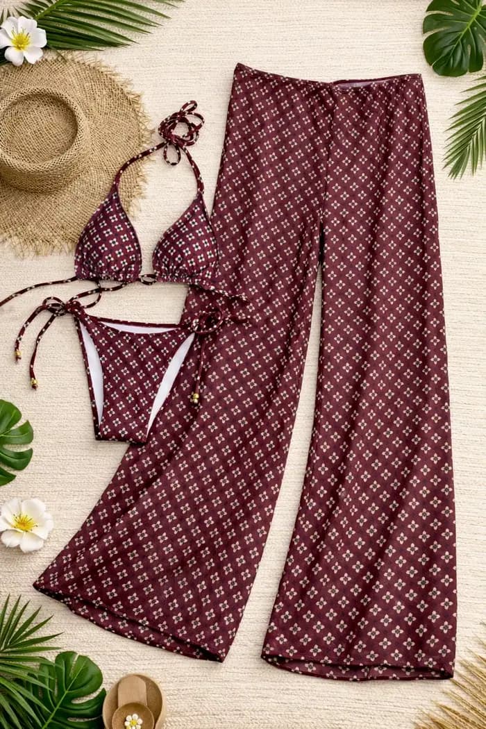 Ensemble de bikini bohème chic tendance 2026 avec motif cachemire unique
