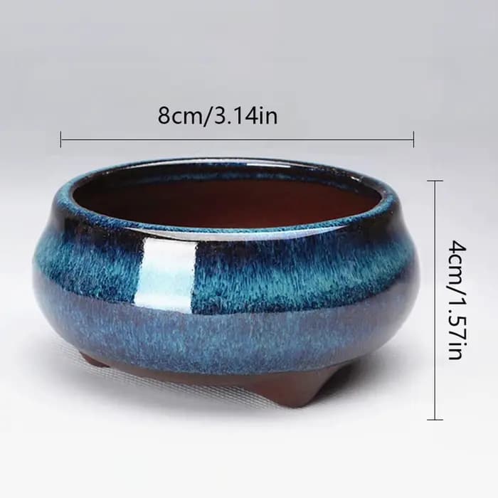 Pots de jardinière de jardin en céramique, Pot de fleur rond d'orchidée succulente pour plantes de fleurs d'intérieur et d'extérieur, Pot de fleur avec trous
