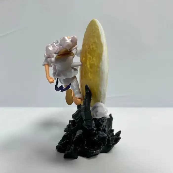 Figurine d'anime One Piece, Luffy Gear 5, volant vers la lune avec lumière lunaire, figurine d'action en PVC, décorations, jouets de collection