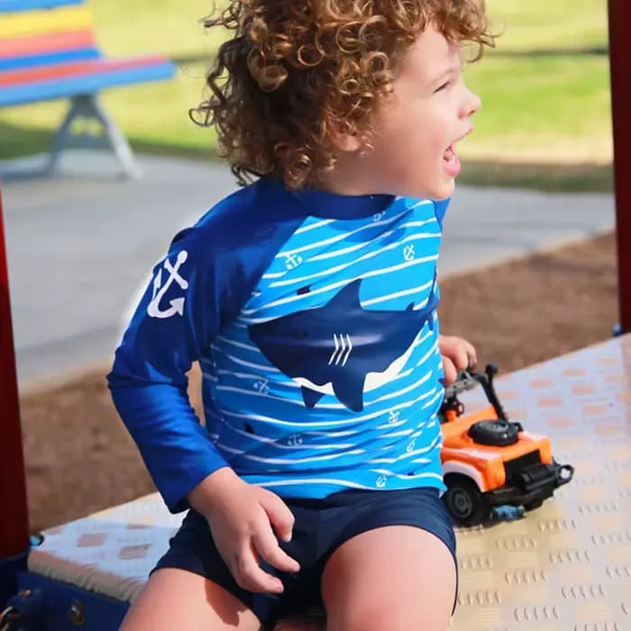 2025 garçons maillot de bain deux pièces ensemble 3 à 4 5 6 7 8 9 10 11 12 ans enfant en bas âge requin imprimé