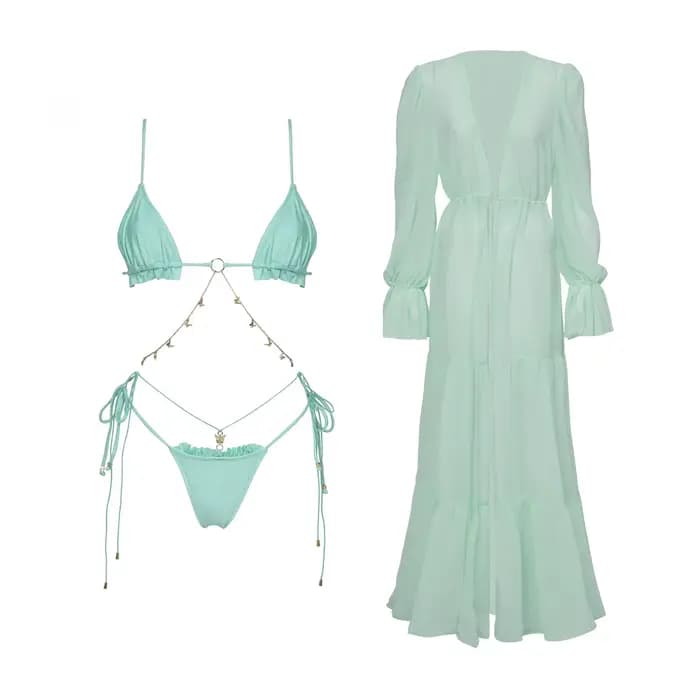 Maillot de bain Bikini avec couverture ensemble