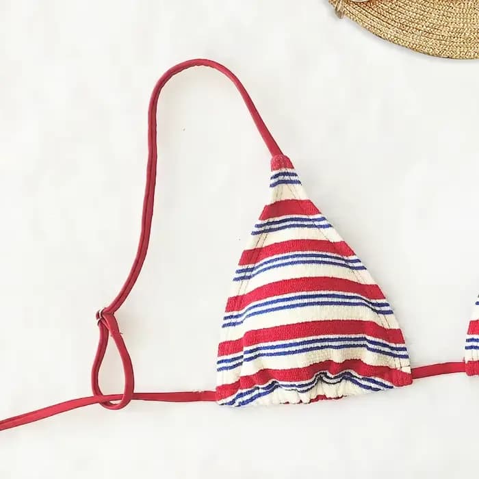 Maillot de bain deux pièces Push-Up Sexy pour femmes, Micro maillots de bain, ensemble Bikini à rayures, tendance, 2025