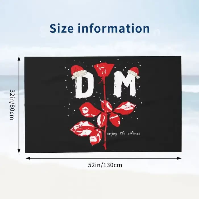 Depeche-Serviette de plage en microcarence super douce