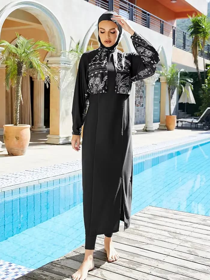 Ensemble de maillot de bain musulman 3 pièces