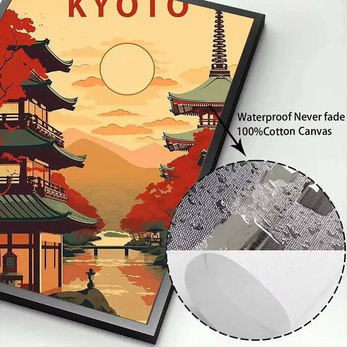 Affiche de voyage japonaise imprimée pour salon, décoration de maison, villes japonaises, monuments de paysage de Tokyo, peinture sur toile, cadeau d'art mural
