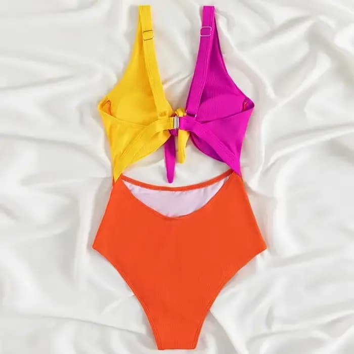 Maillot de bain une pièce évidé pour femme
