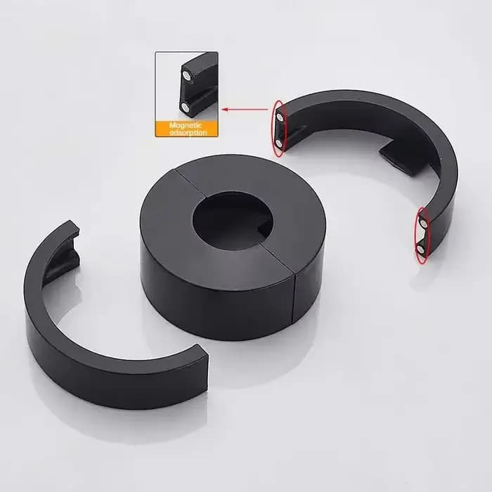 Trou de robinet télescopique couvercle décoratif salle de bains mur tuyau de douche bouchon couvercle de trou de robinet chromé rehausser le boîtier de trou de robinet