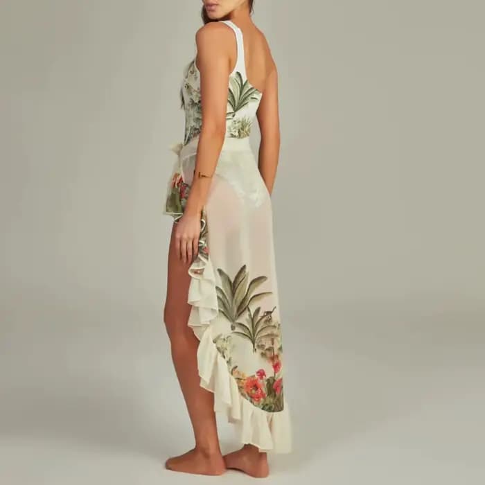 Maillot de bain à imprimé tropical