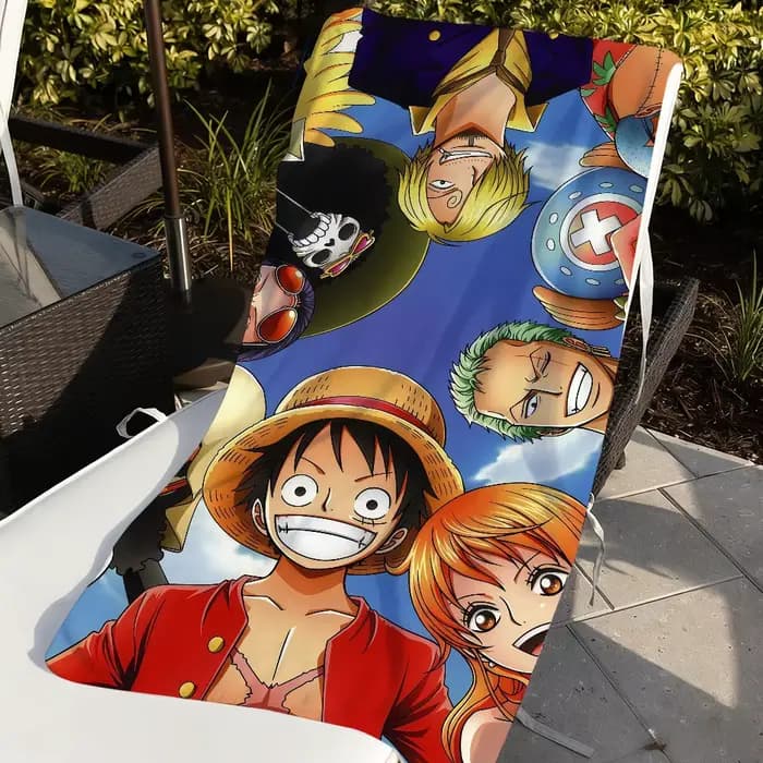 Serviettes de plage à séchage rapide O-ONE P-PIECE Anime, idéales pour les piscines, le camping, le yoga et la salle de sport