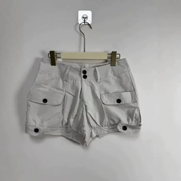 Shorts cargo rétro délavés taille basse slim décontractés pour femme