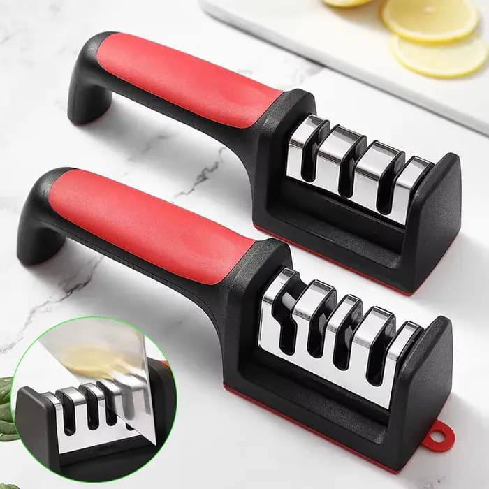 Affûteur de couteaux de cuisine multifonctionnel à 3/4 segments, pierre à aiguiser rapide, couteau de coupe en trois étapes, fournitures de cuisine