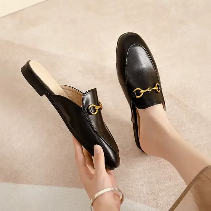 Mules d'été pour femmes avec boucle mors de cheval, style Ins 2026, polyvalentes et tendance pour l'extérieur