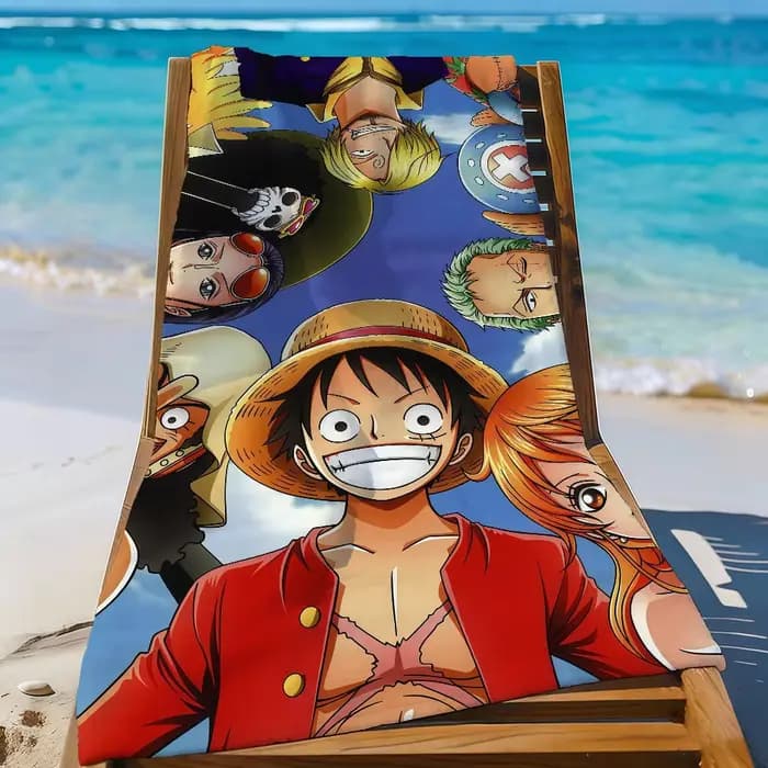 Serviettes de plage à séchage rapide O-ONE P-PIECE Anime, idéales pour les piscines, le camping, le yoga et la salle de sport
