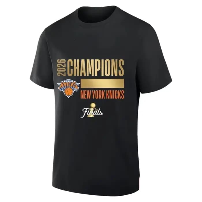 T-shirt imprimé des champions des finales des Knicks de New York 2026, vêtements 100% coton, t-shirts unisexes pour hommes et femmes, t-shirt pour fans Y2k, Streetwear
