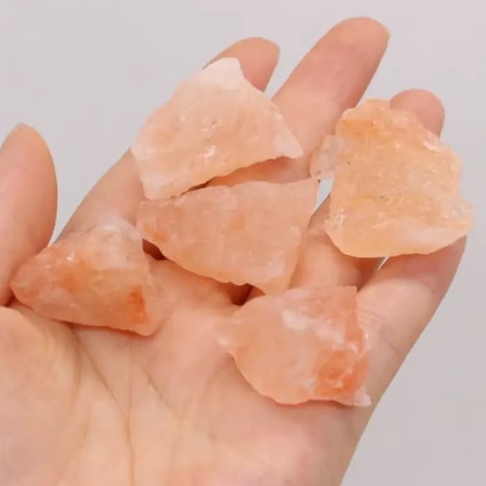 40g/120g/240g pierre brute de sel d'orange naturel de l'himalaya, Quartz irrégulier de sel d'orange naturel, pierre de sel d'orange décor à la maison, cadeau