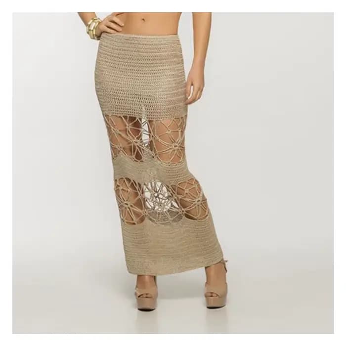 Robe de plage longue, détail Crochet