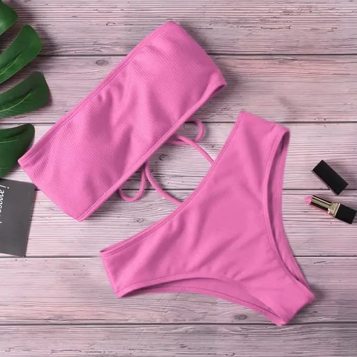 2024 nouveau Bikini taille haute sans bretelles Sexy