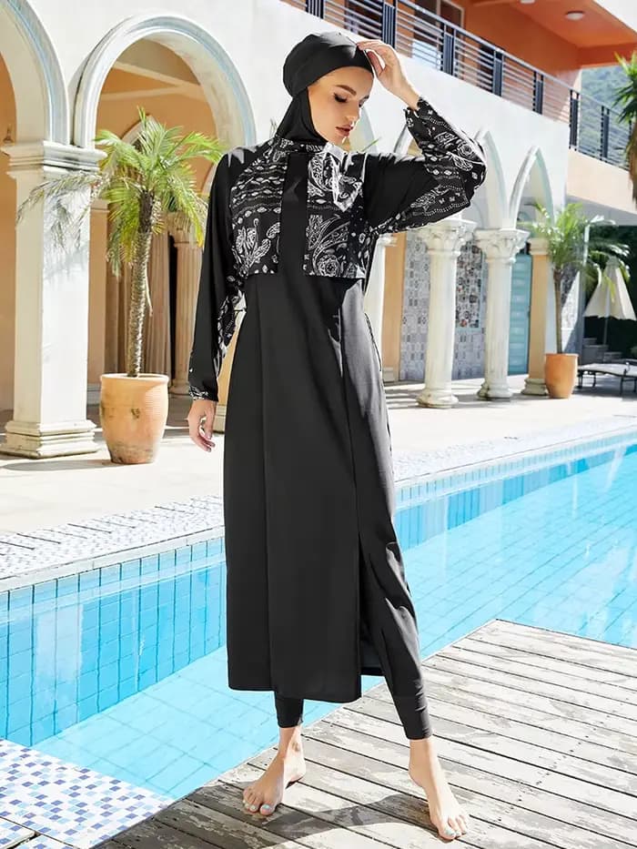 Ensemble de maillot de bain musulman 3 pièces