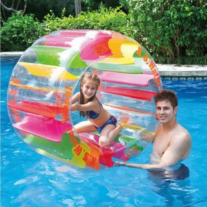 Roue à eau géante - Jouet gonflable de flottaison de rouleau de piscine