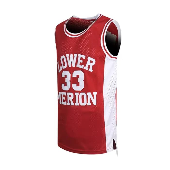 Maillots de basket-ball pour le lycée Lower Merion 33 Bryant, broderie cousue, vêtements de sport d'extérieur de haute qualité à prix abordable, rouge