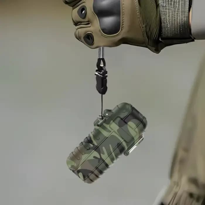 Briquet étanche scellé pour Camping en plein air, léger, Portable, allumage rétractable avec lanière, briquet gonflable