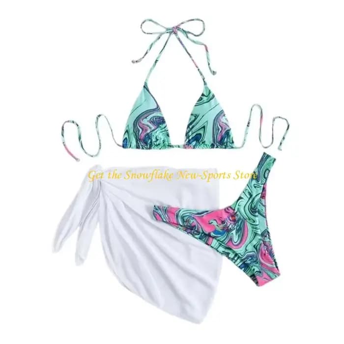 E56D – maillot bain coupe haute pour femmes, ensemble à lacets, vêtements plage