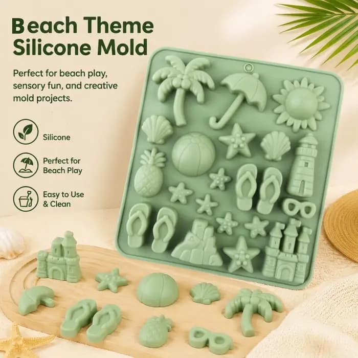 Moules en silicone sur le thème de la fête de plage