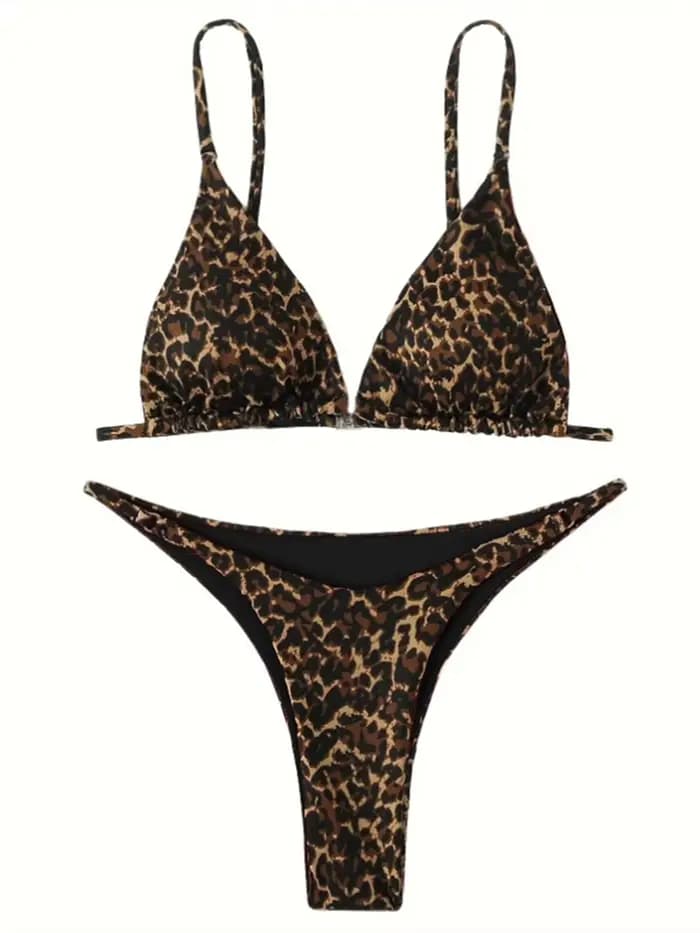Maillot de bain imprimé léopard pour femme