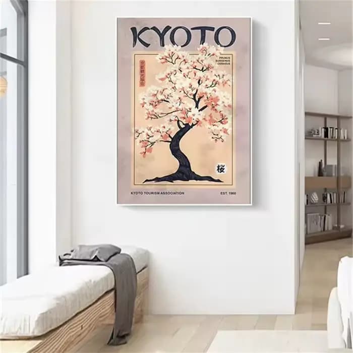 Affiche de voyage japonaise imprimée pour salon, décoration de maison, villes japonaises, monuments de paysage de Tokyo, peinture sur toile, cadeau d'art mural
