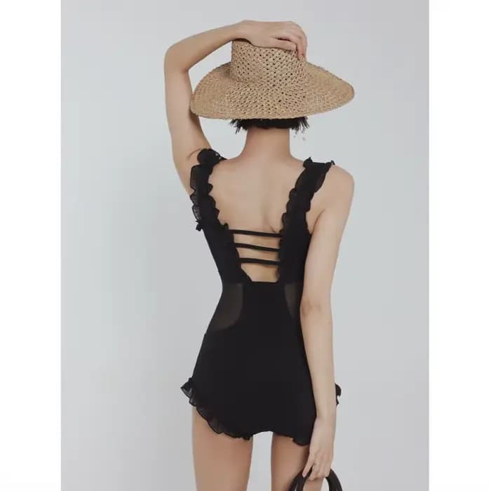 Nouveau maillot de bain de plage femme Sexy plissé