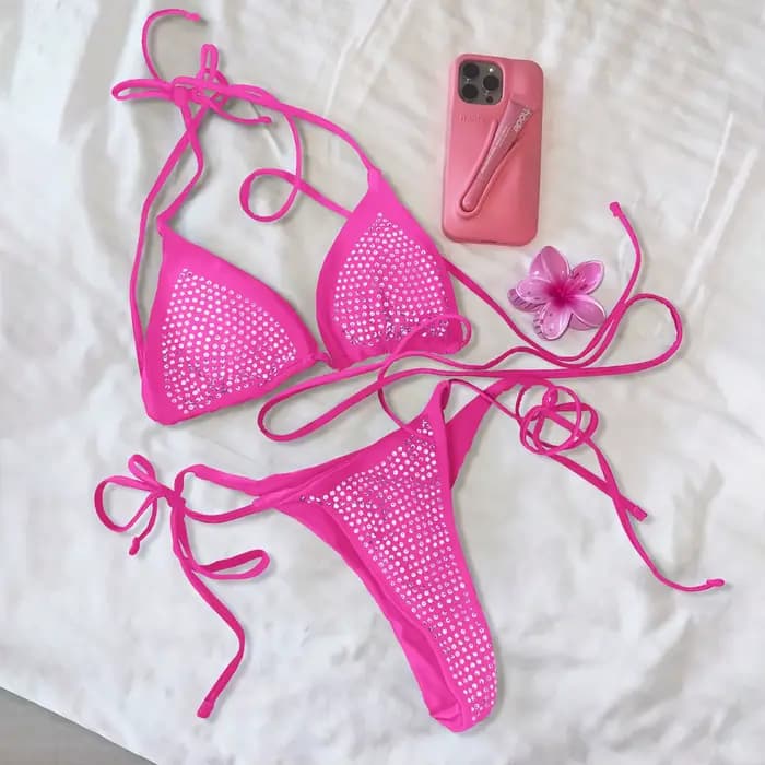 Diamant Bikini 2025 Bandeau Biquini femmes Sexy maillot de bain femme Push Up maillots