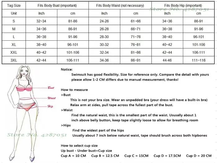 Maillot de bain trois pièces pour femmes