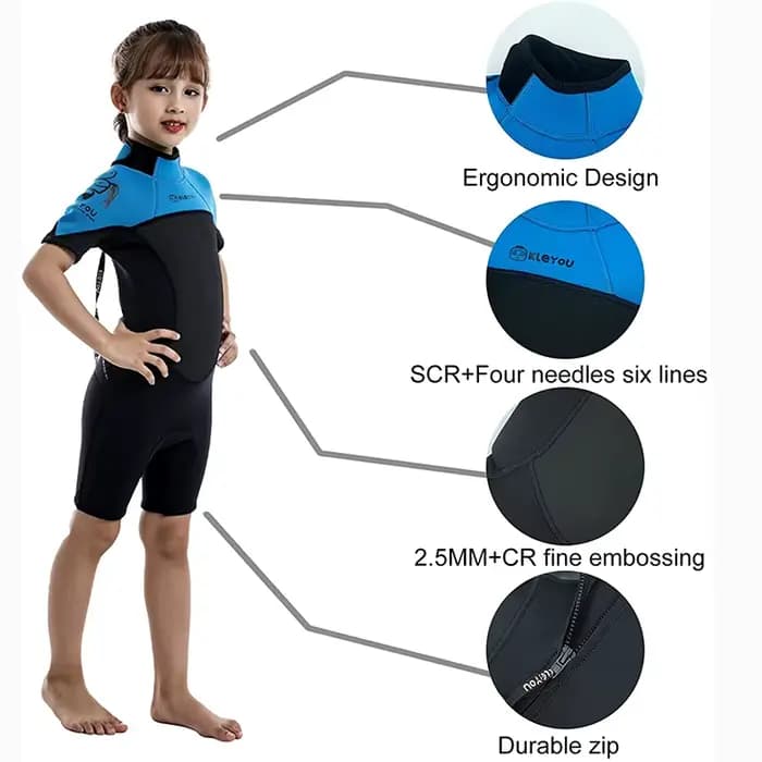 Maillot de bain court thermique enfant Surf néoprène combinaison enfants