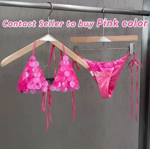 Nouveau maillot de bain deux pièces en sequins de luxe pour femmes