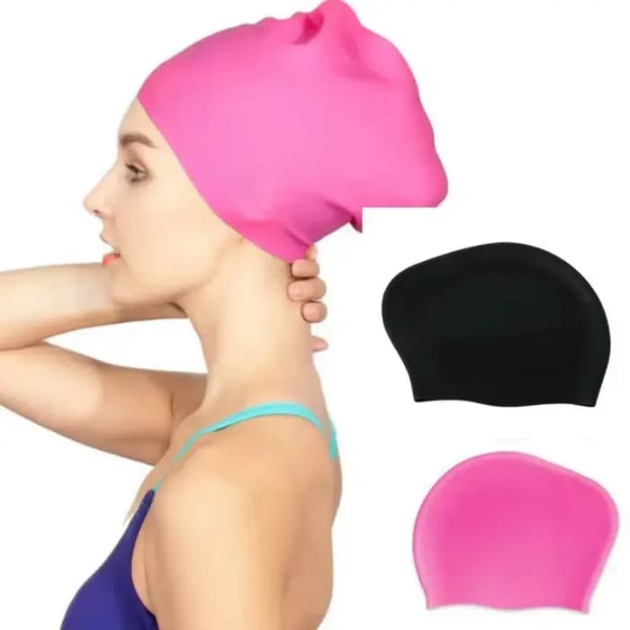 Bonnet de bain Extra Large en Silicone pour cheveux longs, bonnet de plongée professionnel étanche pour femmes et hommes, africain, surdimensionné