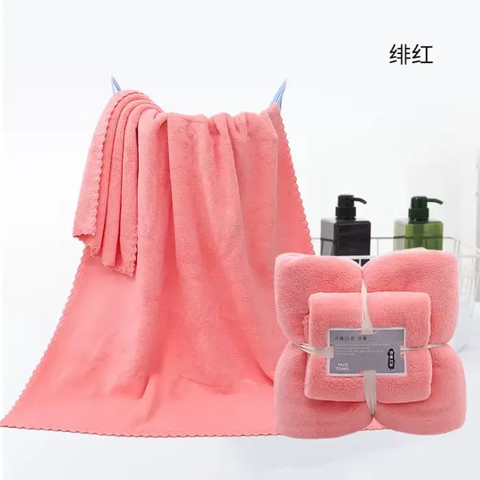 Ensemble de serviettes de bain en velours pour adultes