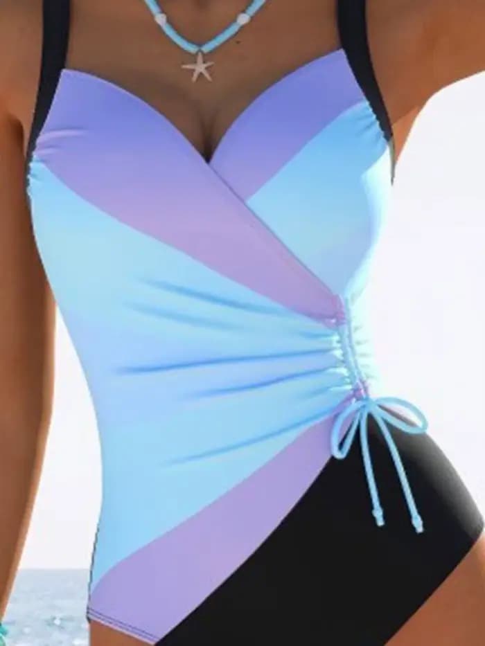 Maillot de bain une pièce imprimé plage coupe ajustée pour les vacances