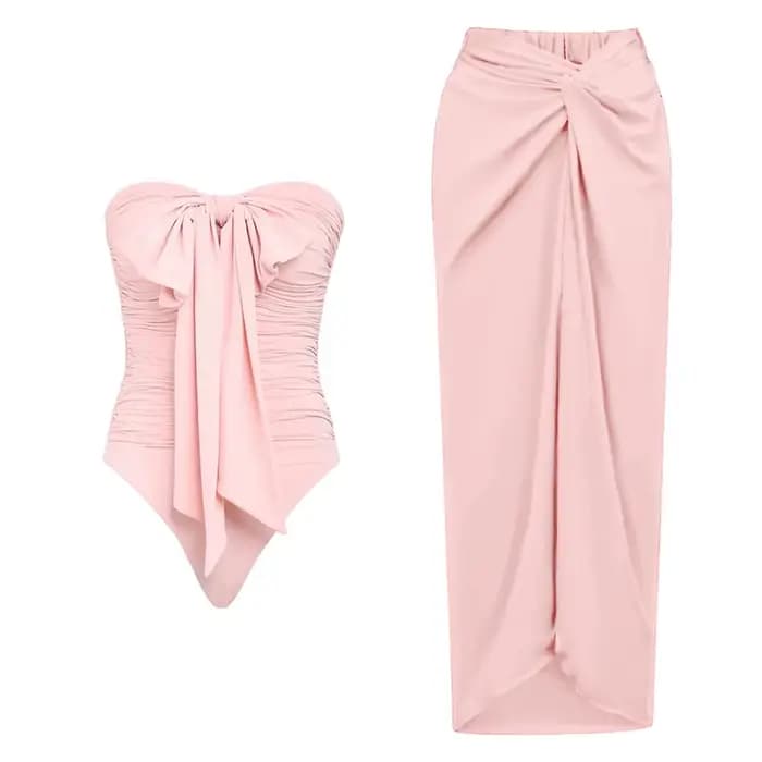 Nouveau Maillot de Bain Une Pièce Asymétrique à Nœud Papillon 2026 pour Femme, Imprimé Floral Tropical, Idéal Plage et Été