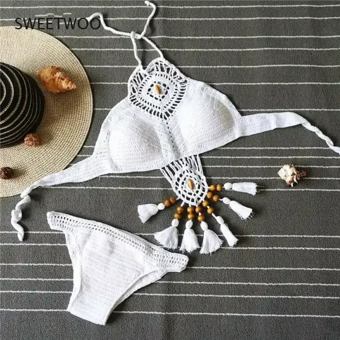Maillot de bain crochet style bohème