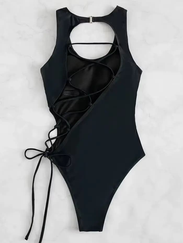 Maillot de bain une pièce Bandage, Sexy, avec cordon de serrage, à bretelles, Push Up, Monokini, vêtements de plage, pour femmes, 2024