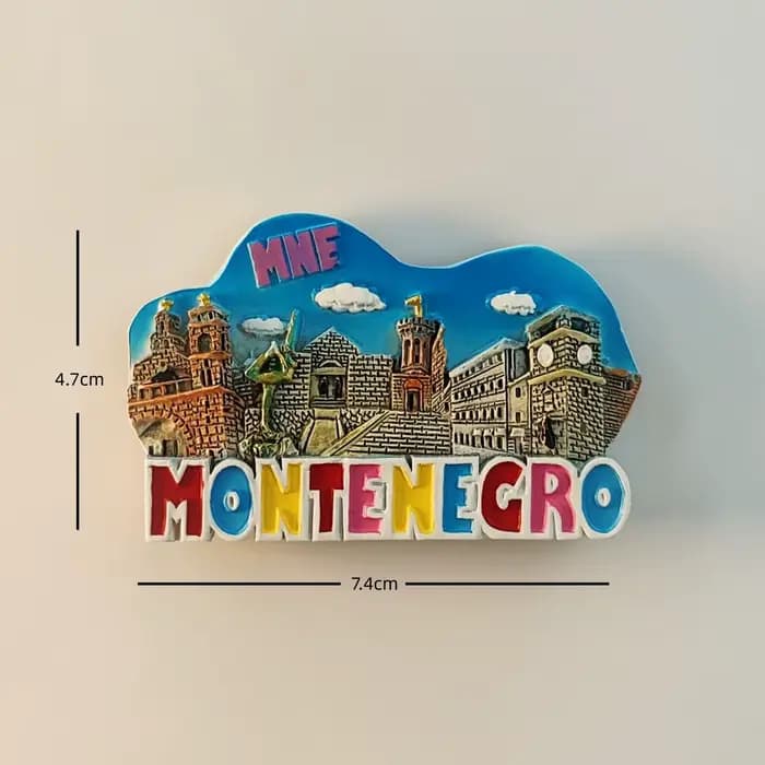 Aimants de réfrigérateur 3D Montenegro, souvenirs d'Europe, artisanat en résine, collection d'autocollants aimants pour réfrigérateur, cadeau, décoration de la maison